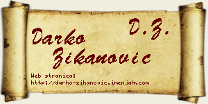 Darko Žikanović vizit kartica